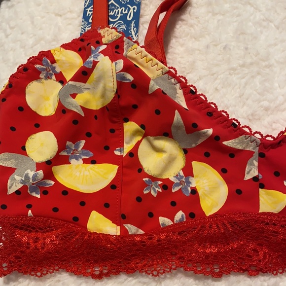 NEW! Free People Lemons/Cherry Bralette Sz: s - Picture 6 of 7